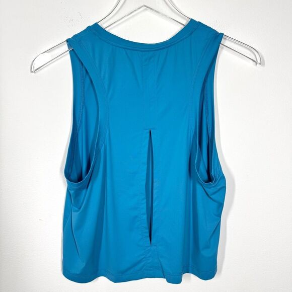 Laird Apparel Women's Size Medium Horizon Blue Open Back Workout Tank Top - Picture 6 of 10